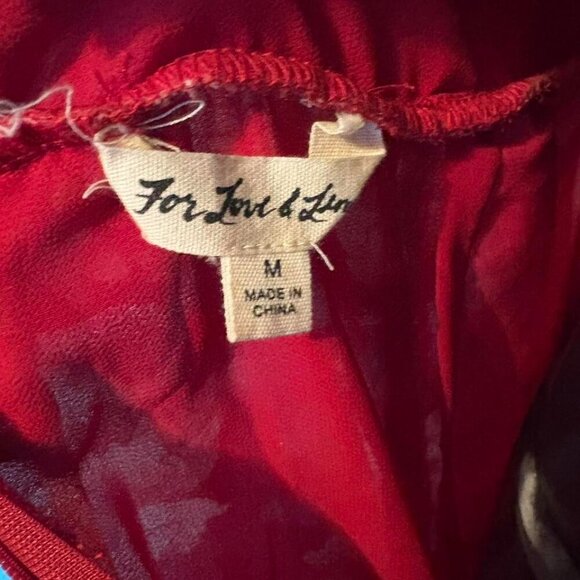 **RARE** For Love and Lemons 🍋 Size M Red velvet maxi dress - Picture 7 of 7